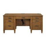  Elements International Portico H-15970-6-DK1 Double Pedestal Desk IMAGE 2