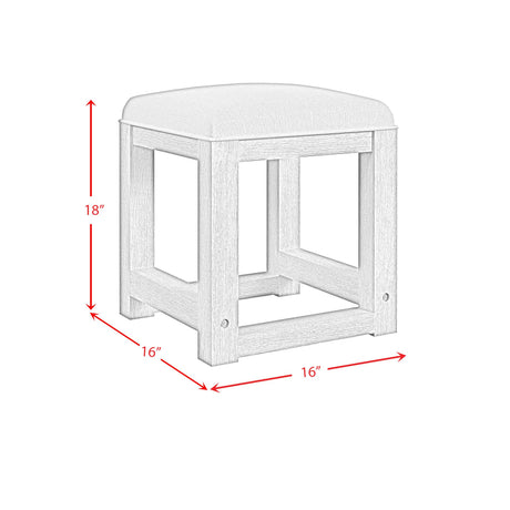  Elements International Ridgemont V-14440-8W-DST Dressing Stool IMAGE 8