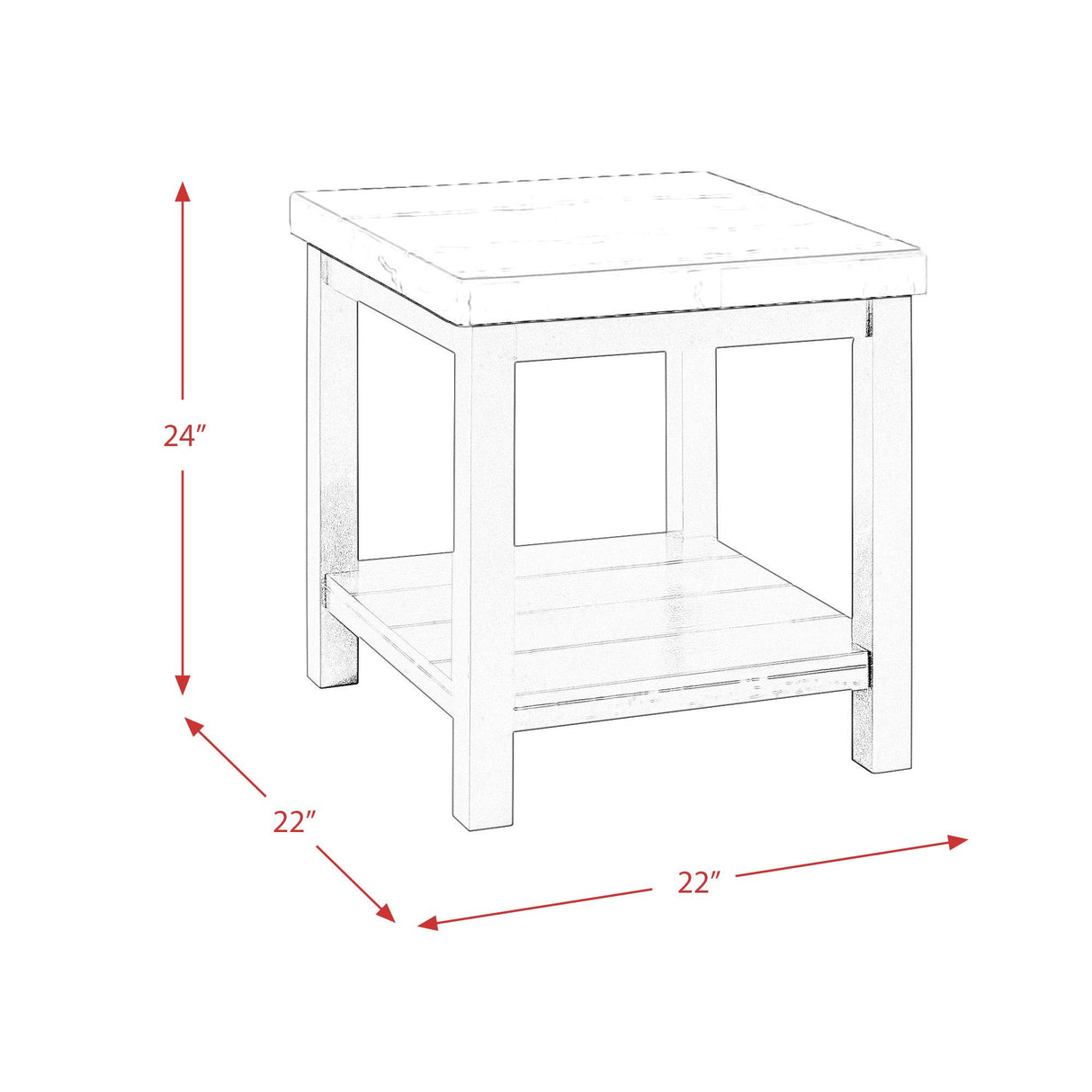 Elements International Marcello CML100ET End Table IMAGE 8