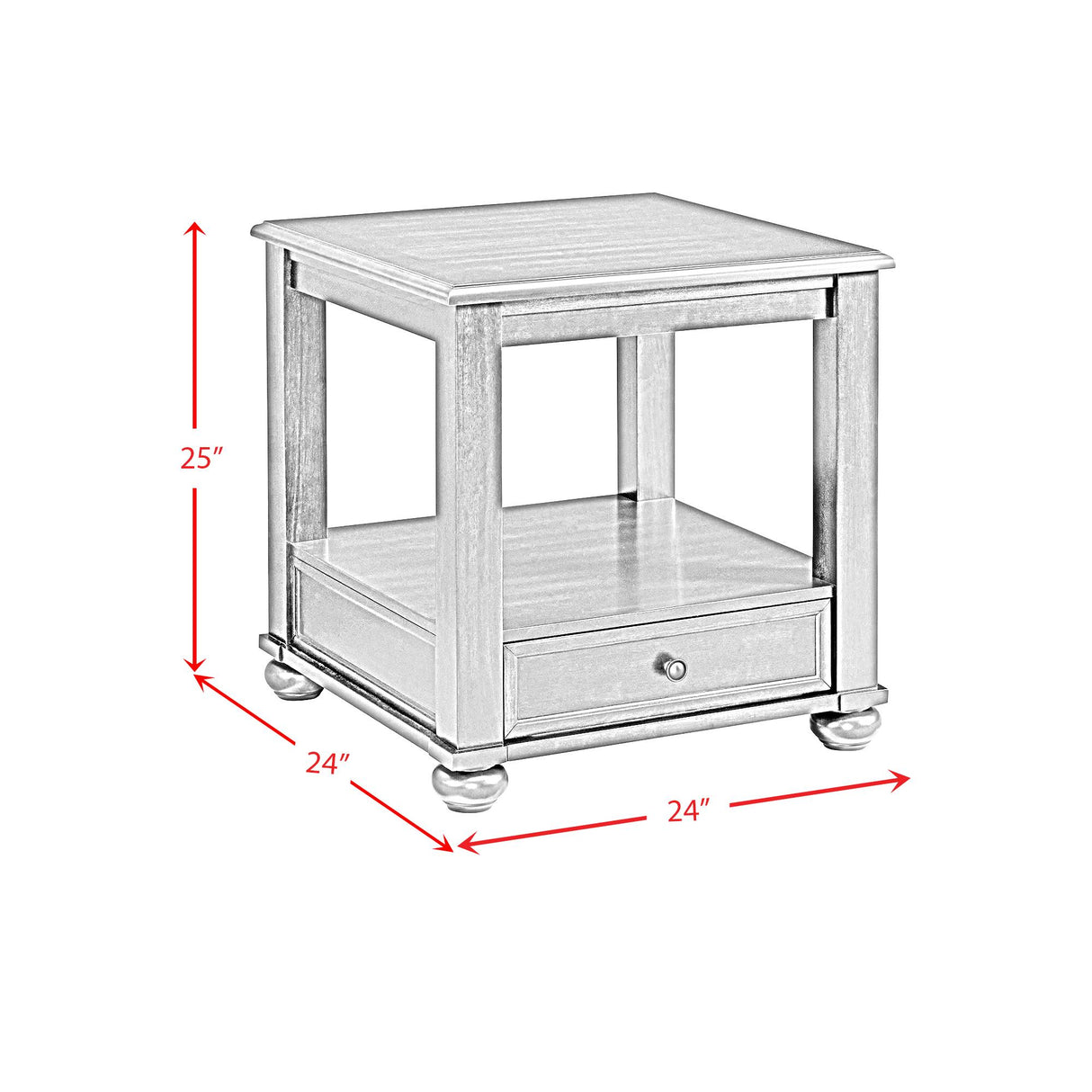  Elements International Wagner T-15740-5-ET End Table IMAGE 9