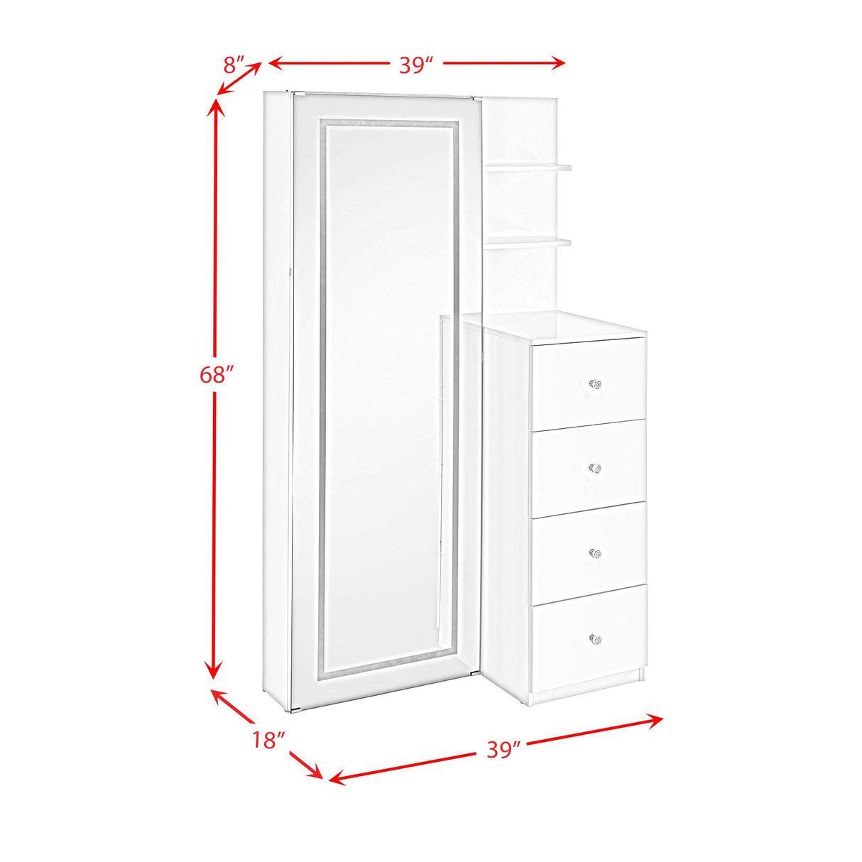  Elements International Vancouver A-17310-7-FM Floor Mirror IMAGE 15