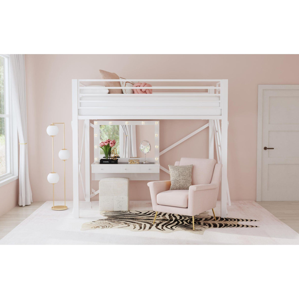  Elements International Talia Y-14090-7-FBK Full Loft Bunk And Ladder IMAGE 4