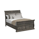  Elements International Park Ridge B-13130-8-FSLB Full Sleigh Storage Bed IMAGE 1