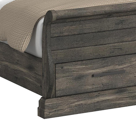  Elements International Park Ridge B-13130-8-FSLB Full Sleigh Storage Bed IMAGE 6
