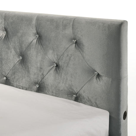  Elements International Amberley B-480-3-FCB Full Upholstered Corner Bed IMAGE 6