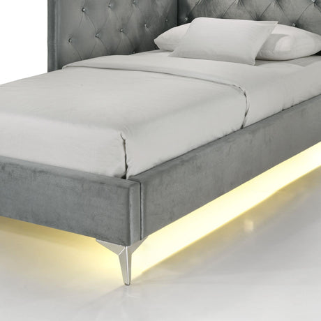  Elements International Amberley B-480-3-FCB Full Upholstered Corner Bed IMAGE 8