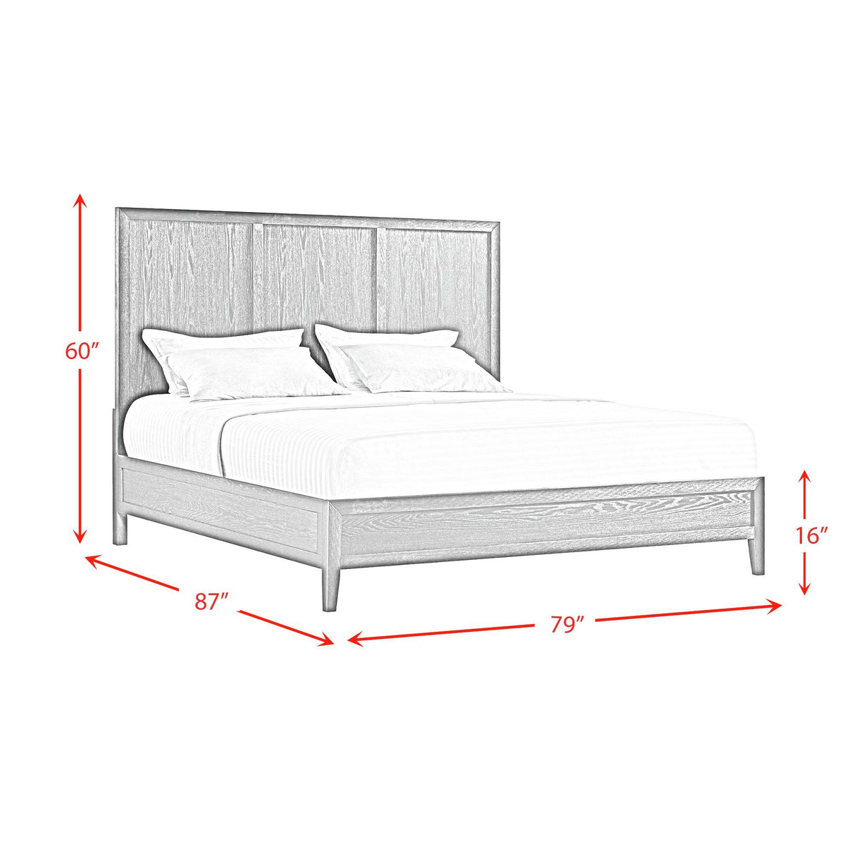  Elements International Versailles Contemporary B-3690-3-KB1 King Bed IMAGE 8