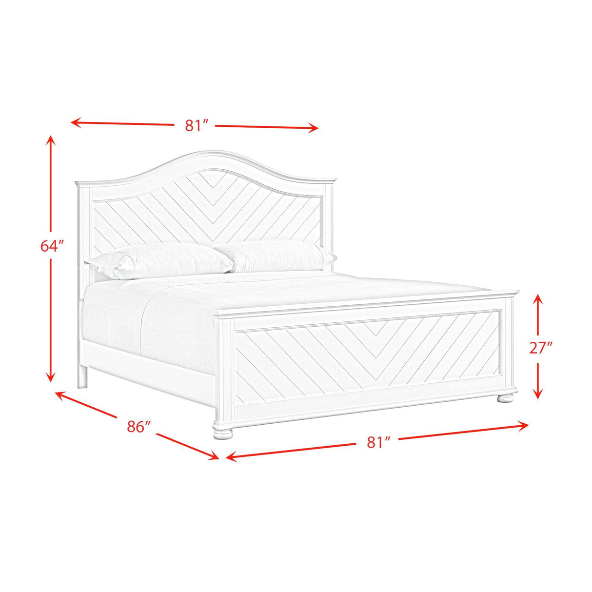  Elements International Kona B-9340-7-KB King Panel Bed IMAGE 8
