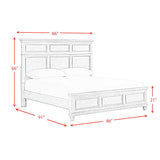  Elements International Whit-Ash B-11360-3-KB King Panel Bed IMAGE 9
