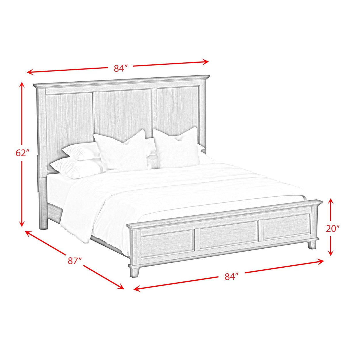  Elements International Canterbury B-13030-3-KB King Panel Bed IMAGE 7