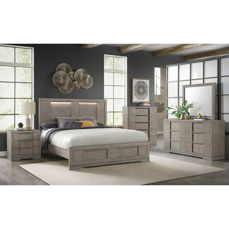  Elements International Kelis B-9770-3-KBL King Panel Bed IMAGE 3