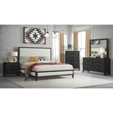  Elements International Versailles Contemporary B-3690-8W-KB1 King Panel Bed IMAGE 3