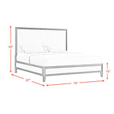  Elements International Versailles Contemporary B-3690-3W-KB1 King Panel Bed IMAGE 8
