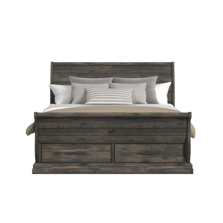  Elements International Park Ridge B-13130-8-KSLB King Sleigh Storage Bed IMAGE 2