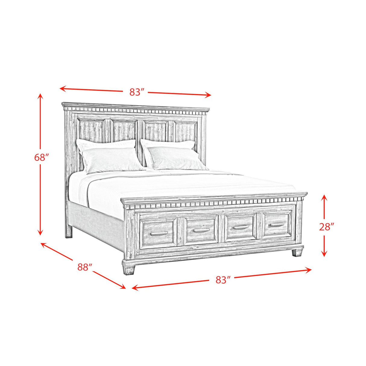 Elements International McCoy B-10530-5-KSB King Storage Bed IMAGE 11