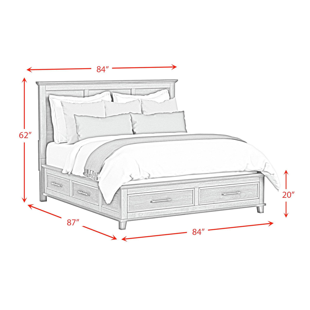  Elements International Canterbury B-13030-5-KSB King Storage Bed IMAGE 10