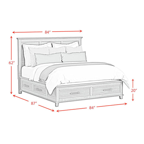  Elements International Canterbury B-13030-5-KSB King Storage Bed IMAGE 10
