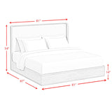  Elements International Rosalie B-16860-6-KB King Upholstered Bed IMAGE 7