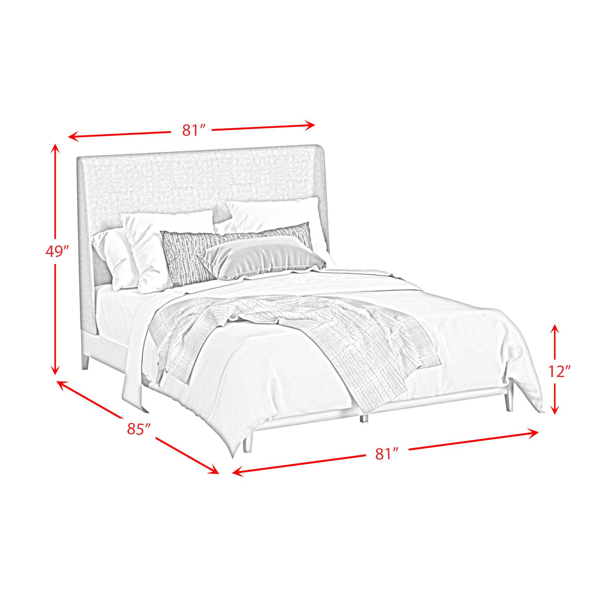  Elements International Westland B-13000-6-KUB King Upholstered Bed IMAGE 9