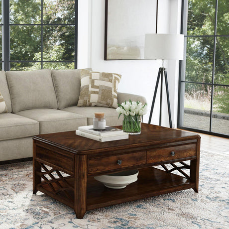  Elements International Phillipe T-5210-5-CT Lift-Top Coffee Table IMAGE 6