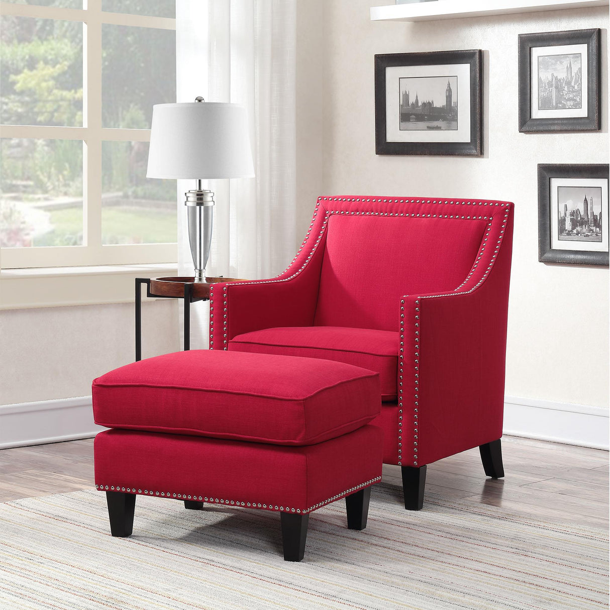  Elements International Erica UER084000CA Ottoman IMAGE 3