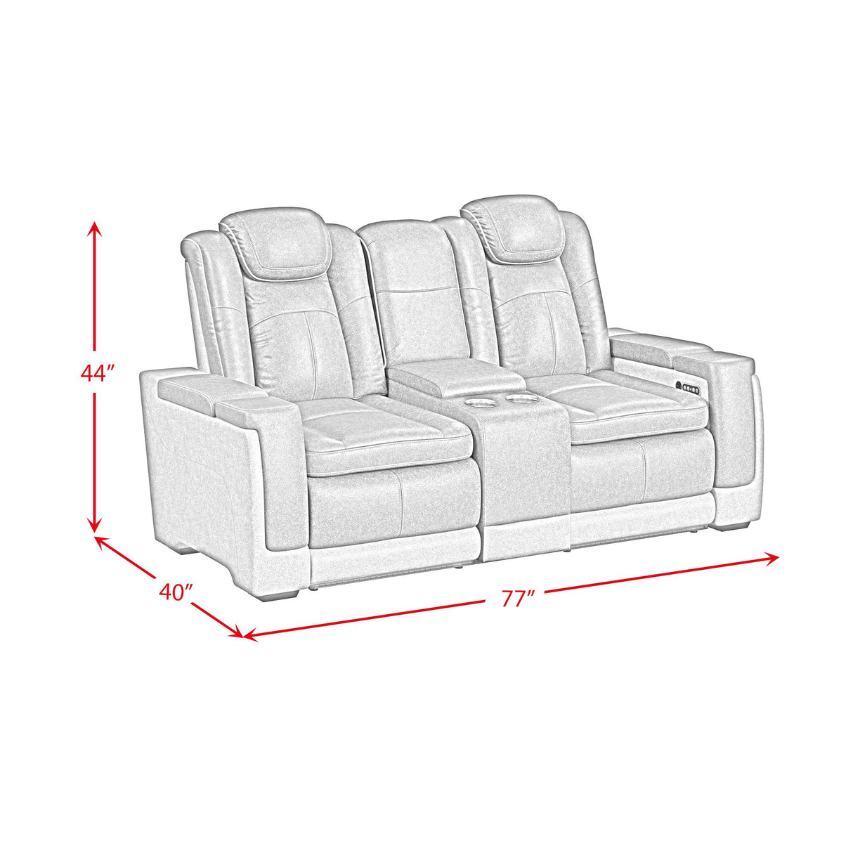  Elements International Lantana U-13660-10560-285PP Power Motion Loveseat IMAGE 15