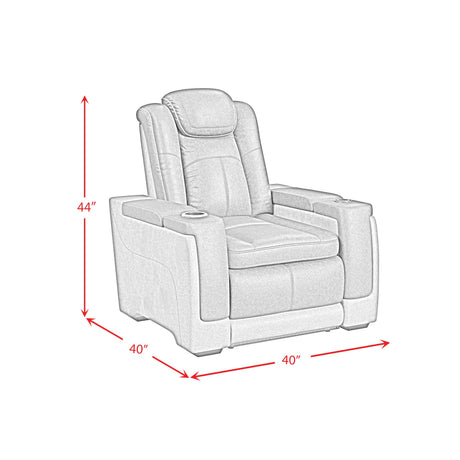  Elements International Lantana U-13660-10562-105PP Power Motion Recliner IMAGE 9
