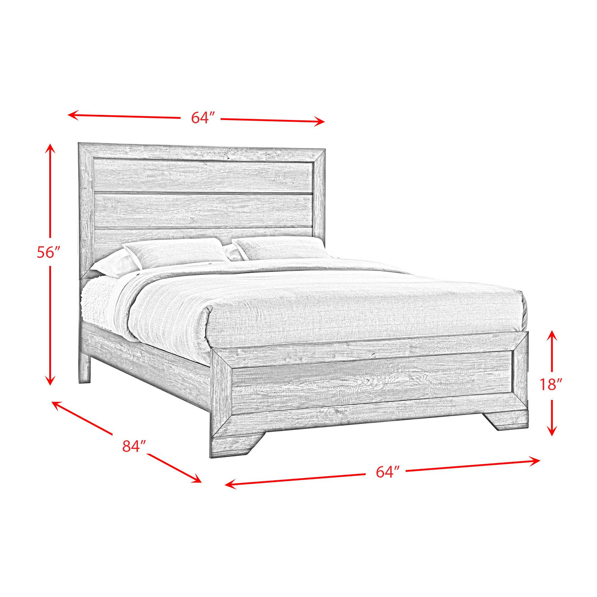  Elements International Nathan NH100QB Queen Bed IMAGE 7