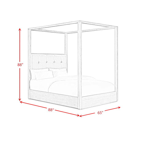  Elements International Arcadia B-3430-5-QCB Queen Canopy Bed IMAGE 5