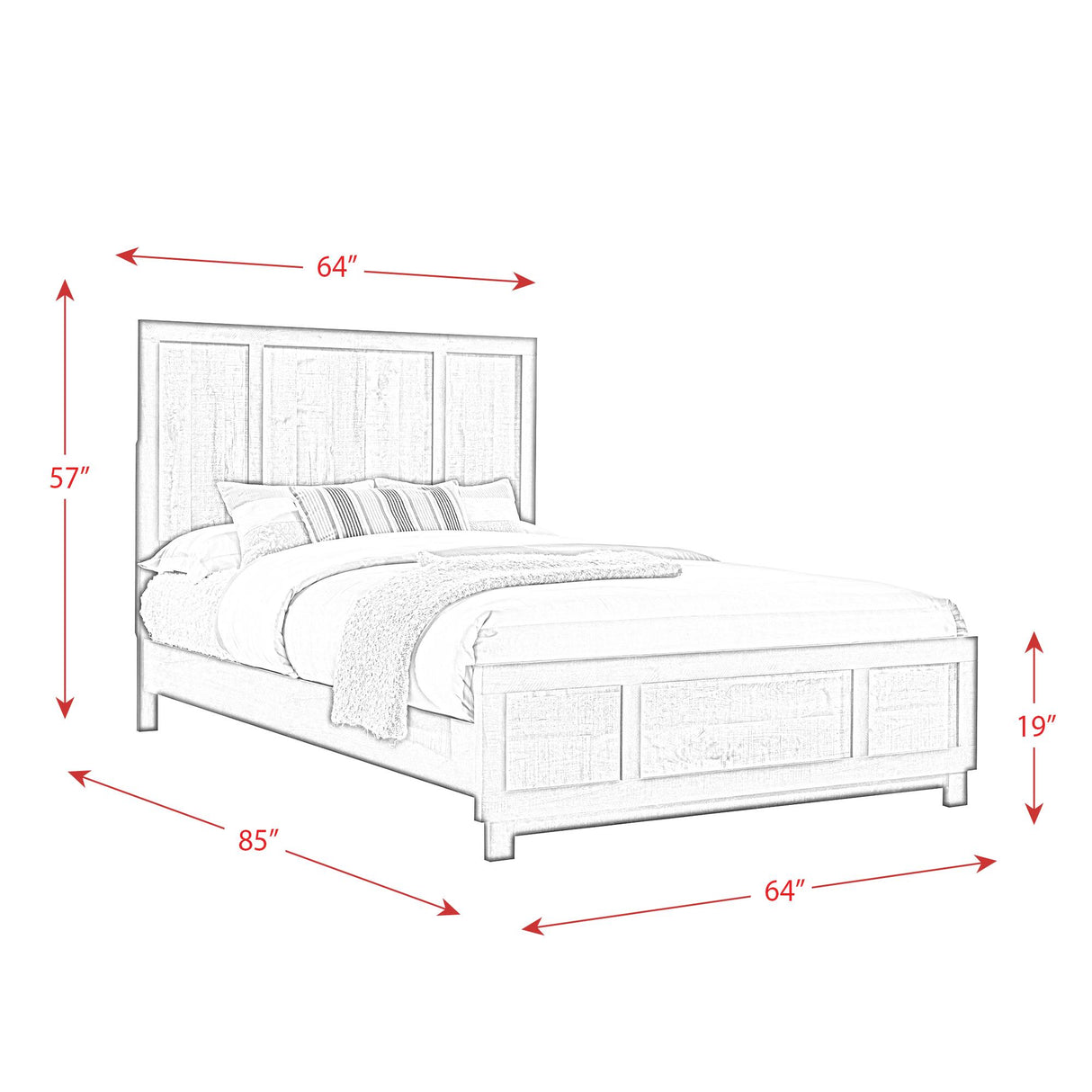  Elements International Harlington HG100QB Queen Panel Bed IMAGE 12