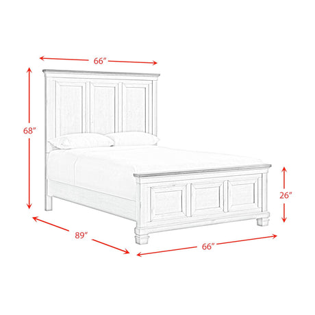  Elements International Farmington B-9890-7-QB Queen Panel Bed IMAGE 9