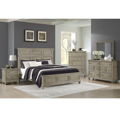  Elements International Whit-Ash B-11360-3-QB Queen Panel Bed IMAGE 3