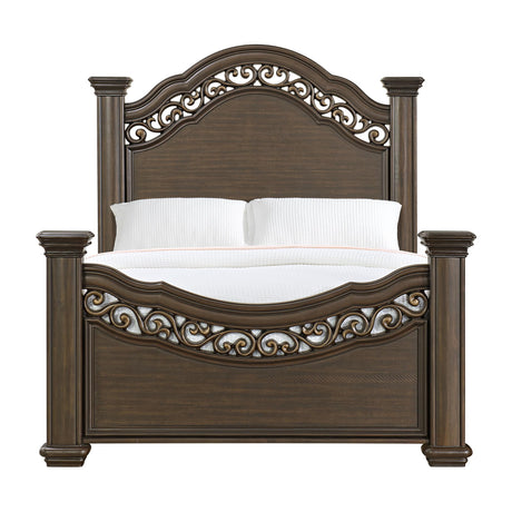 Elements International Brunswick B-13070-5-QB Queen Panel Bed IMAGE 2