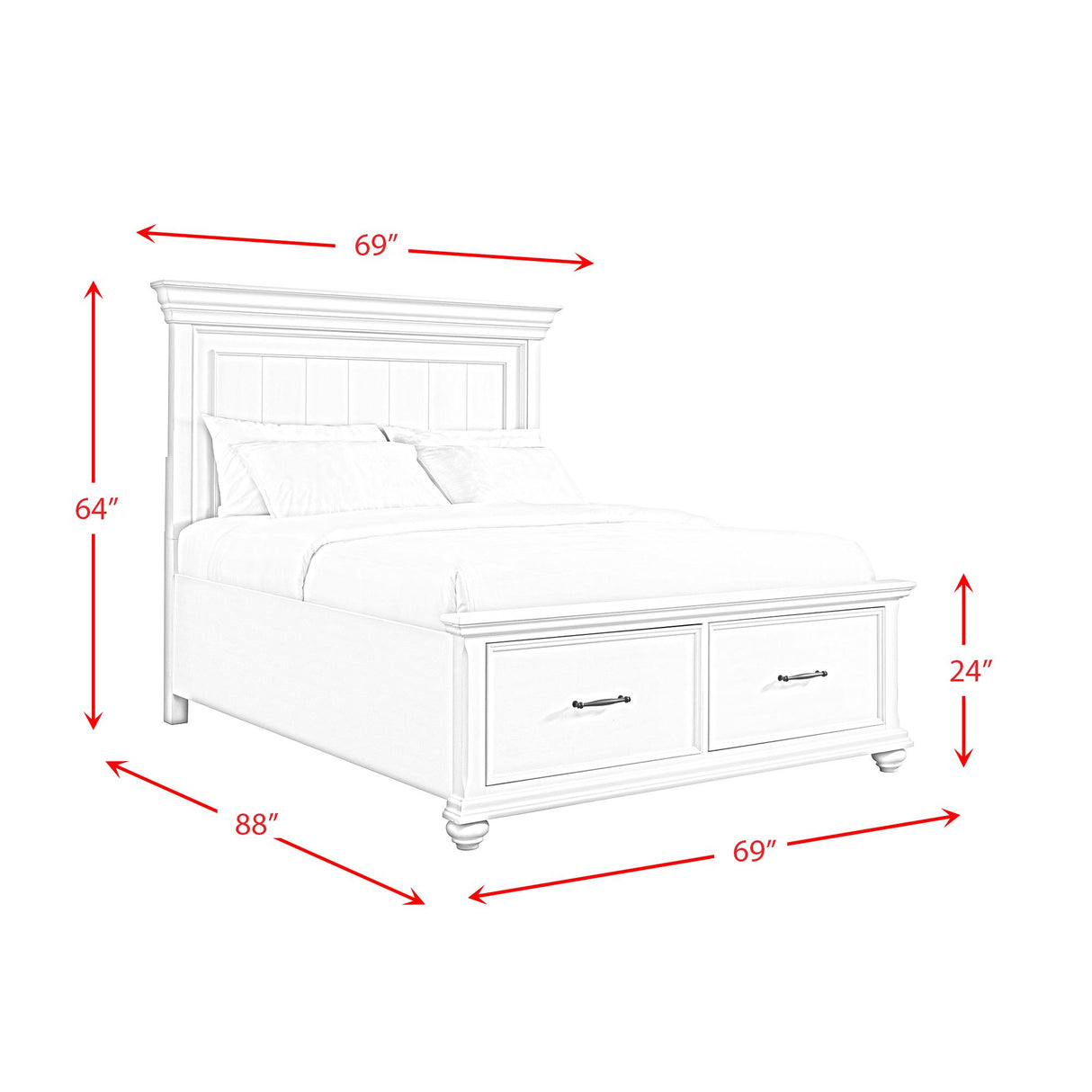  Elements International Slater SR350QB Queen Platform Storage Bed IMAGE 11