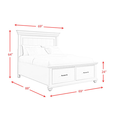  Elements International Slater SR350QB Queen Platform Storage Bed IMAGE 11