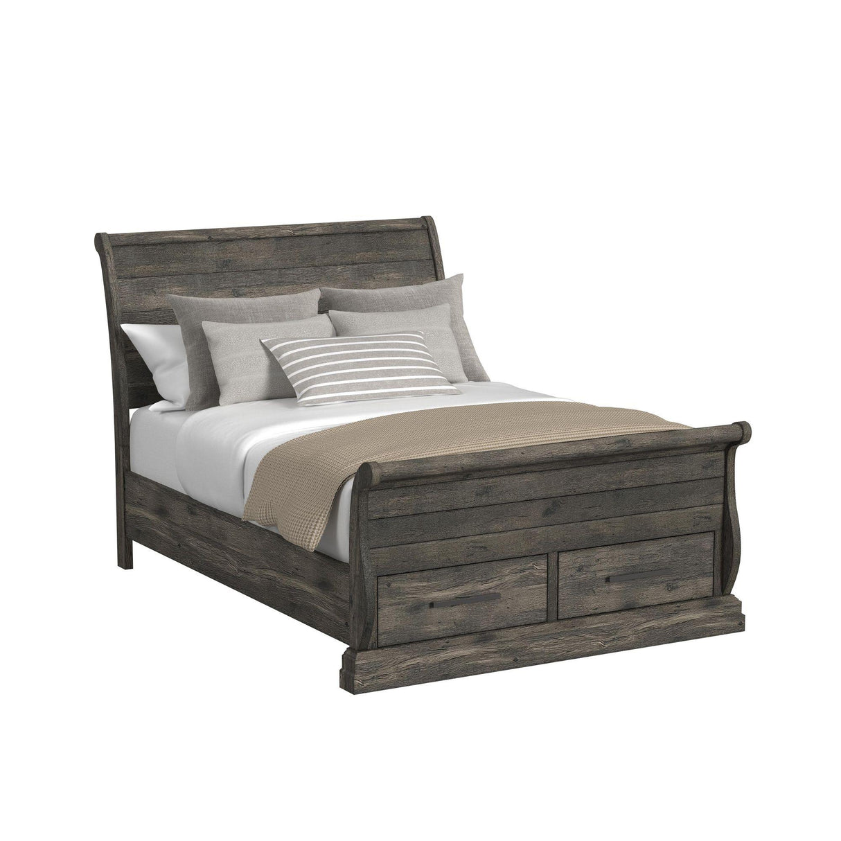  Elements International Park Ridge B-13130-8-QSLB Queen Sleigh Storage Bed IMAGE 1
