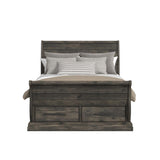  Elements International Park Ridge B-13130-8-QSLB Queen Sleigh Storage Bed IMAGE 2