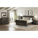  Elements International Park Ridge B-13130-8-QSLB Queen Sleigh Storage Bed IMAGE 4