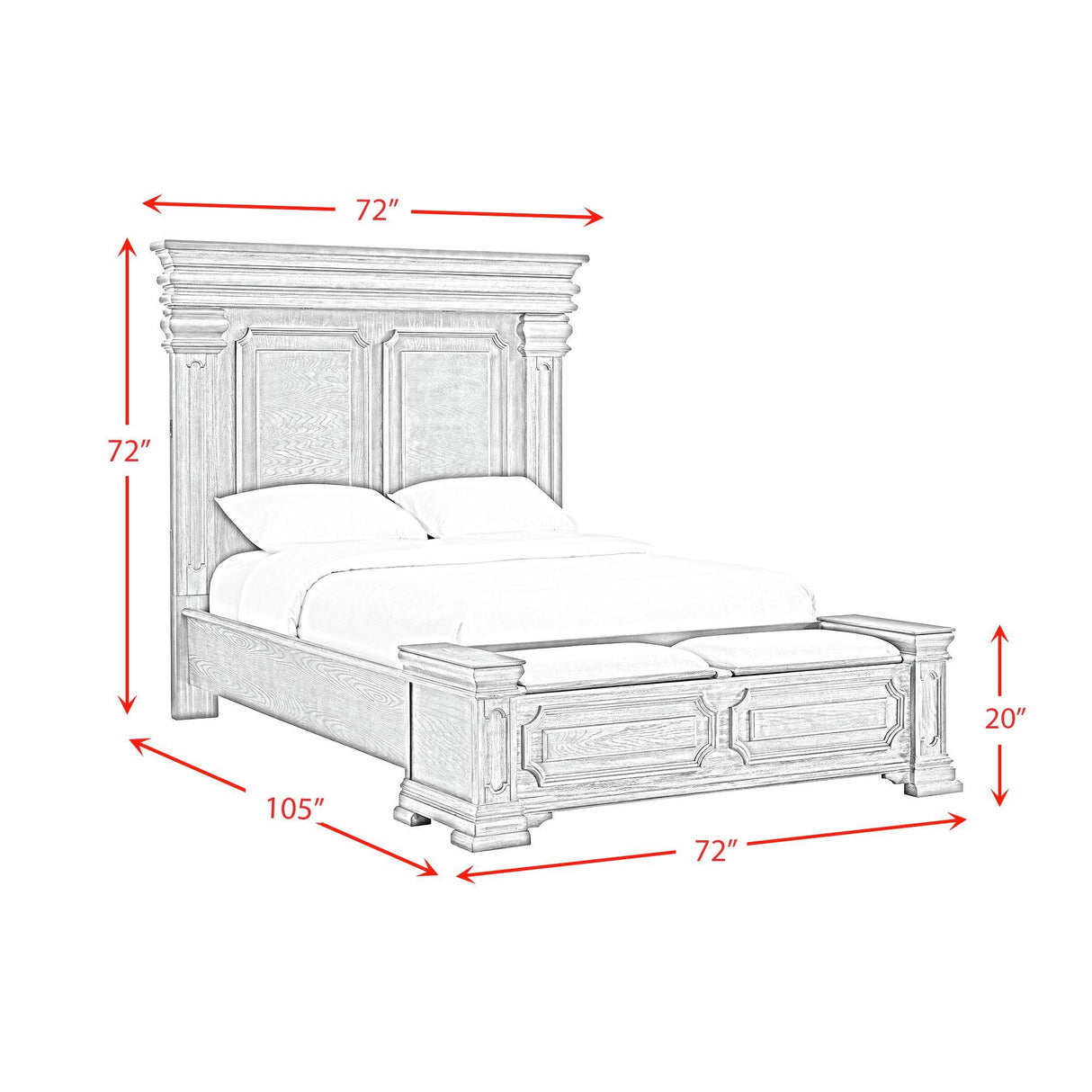  Elements International Kings Court B.10315.QSB Queen Storage Bed IMAGE 11