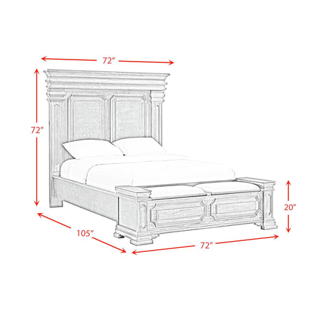 Elements International Kings Court B.10315.QSB Queen Storage Bed IMAGE 11