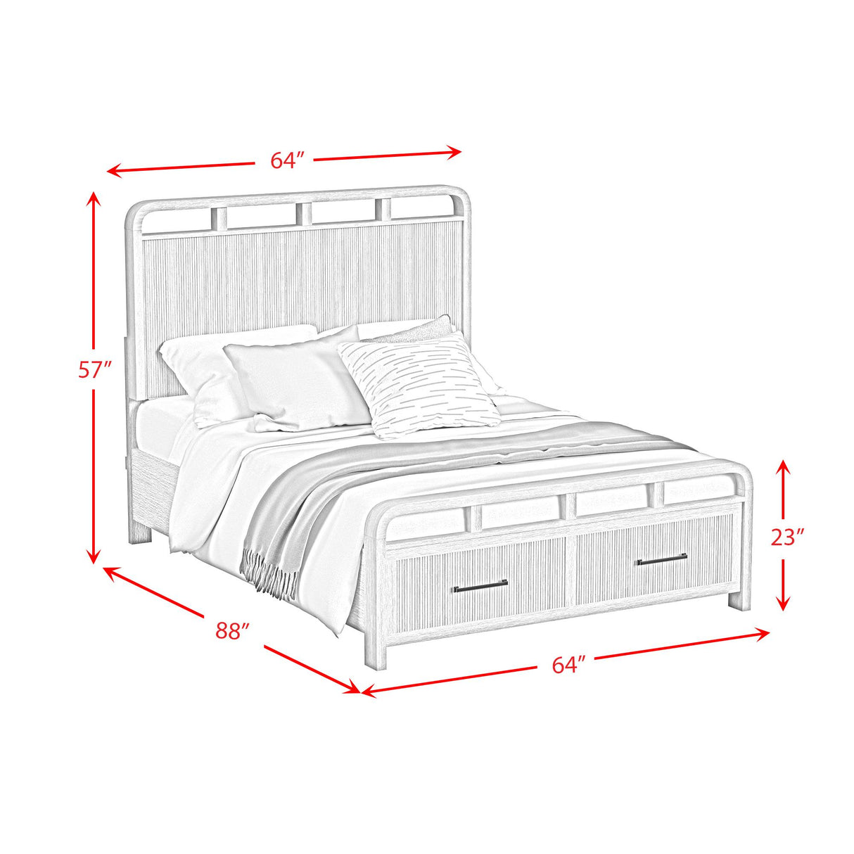  Elements International Ridgemont B-14440-6-QSB Queen Storage Bed IMAGE 9