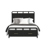  Elements International Ridgemont B-14440-8W-QSB Queen Storage Bed IMAGE 2