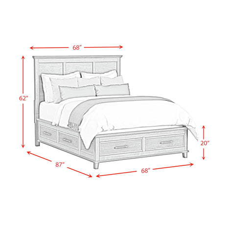  Elements International Canterbury B-13030-5-QSB Queen Storage Bed IMAGE 9