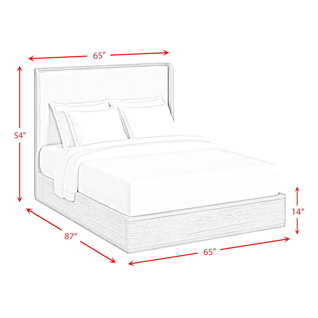  Elements International Rosalie B-16860-6-QB Queen Upholstered Bed IMAGE 7