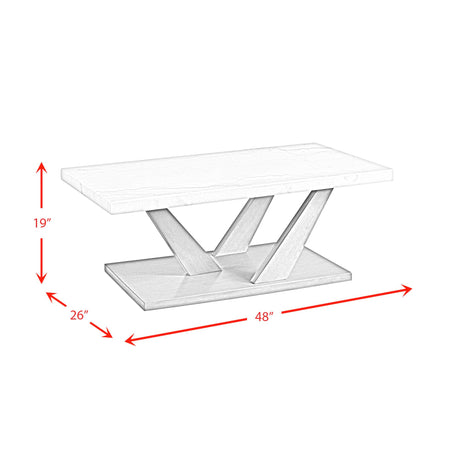  Elements International Greta T.6850.CT Rectangular Coffee Table IMAGE 10