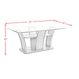  Elements International Dapper DPR300DTB Rectangular Dining Table IMAGE 8
