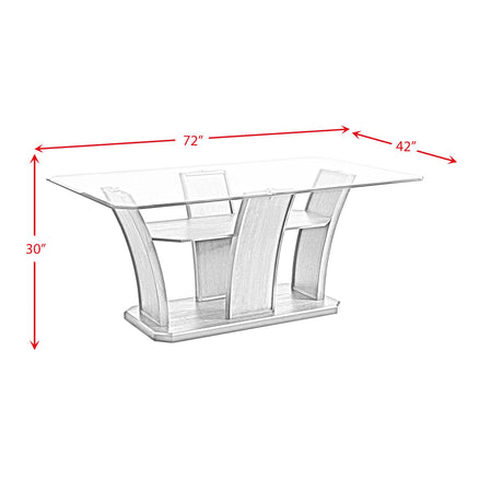  Elements International Dapper DPR300DTB Rectangular Dining Table IMAGE 8