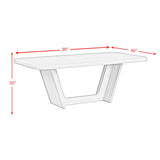  Elements International Ridgemont D-14440-8W-DT Rectangular Dining Table IMAGE 10