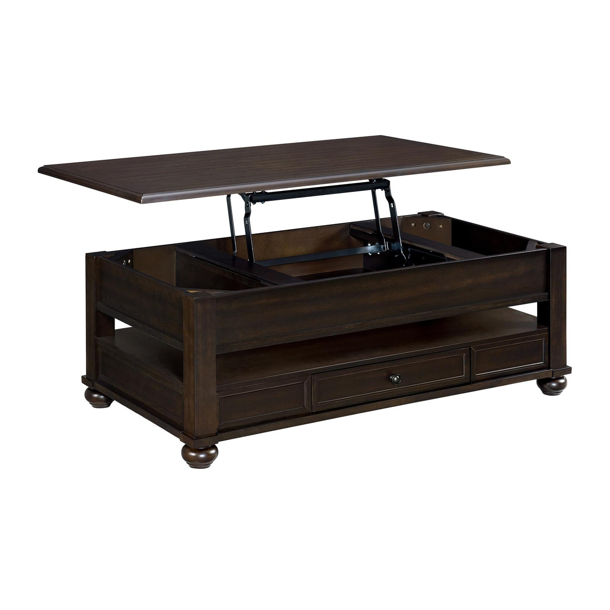 Elements International Wagner T-15740-5-RCT Rectangular Lift-Top Coffee Table IMAGE 2