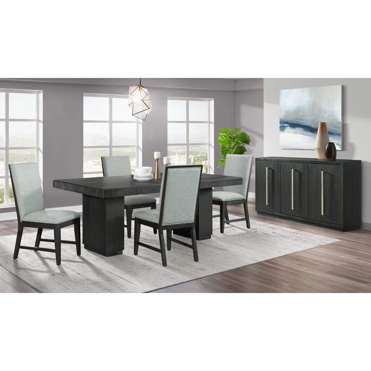  Elements International Donovan DDV100DT Rectangular Standard Height Dining Table IMAGE 4